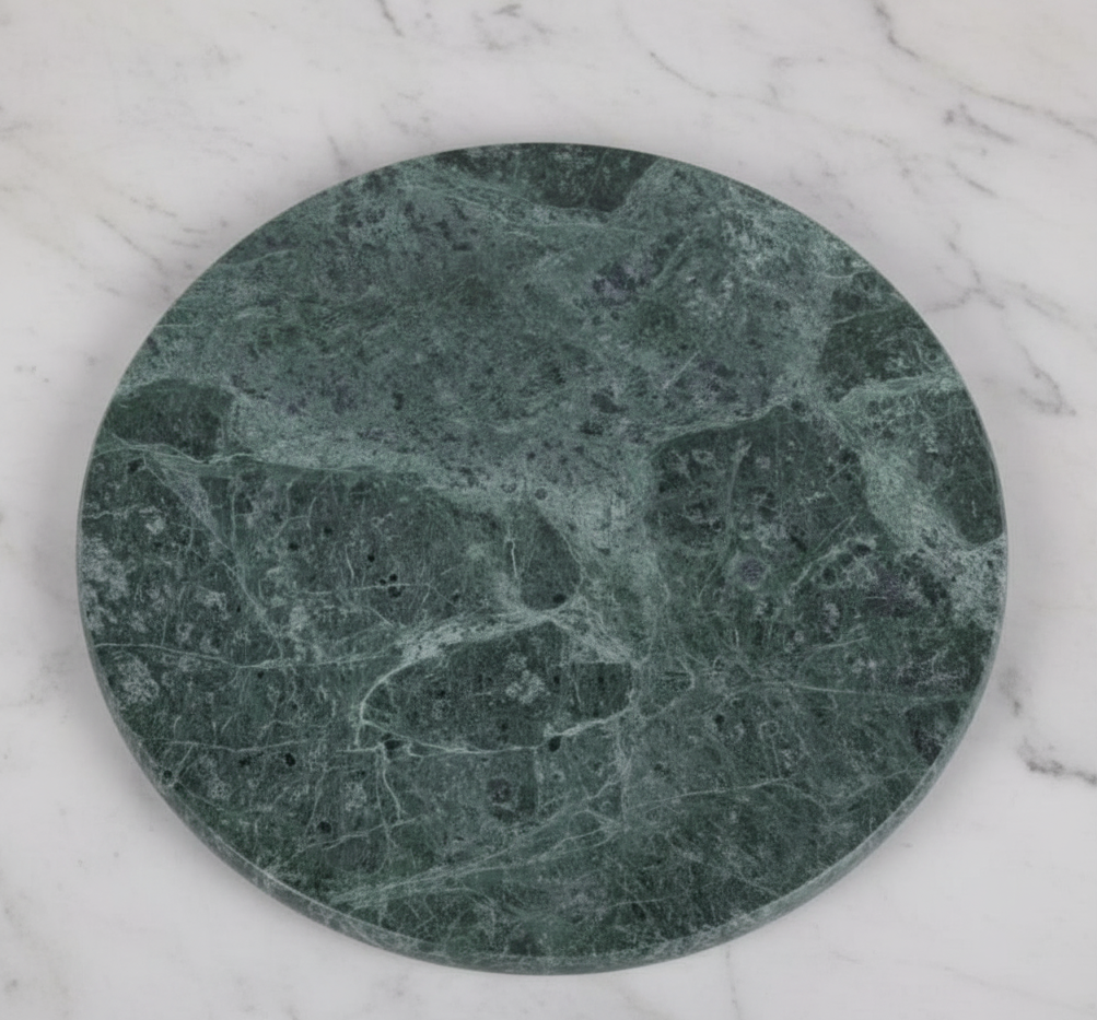 Natural Green Marble round Serving Board