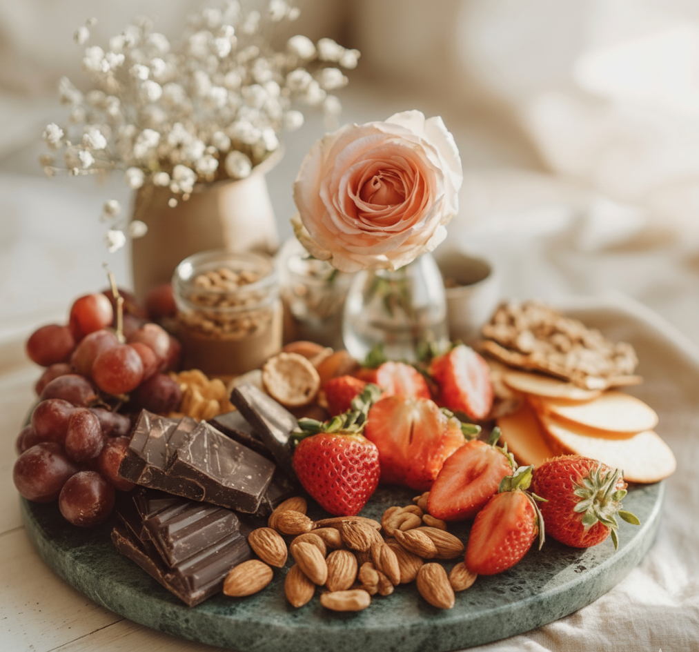 Natural Green Marble round Serving Board