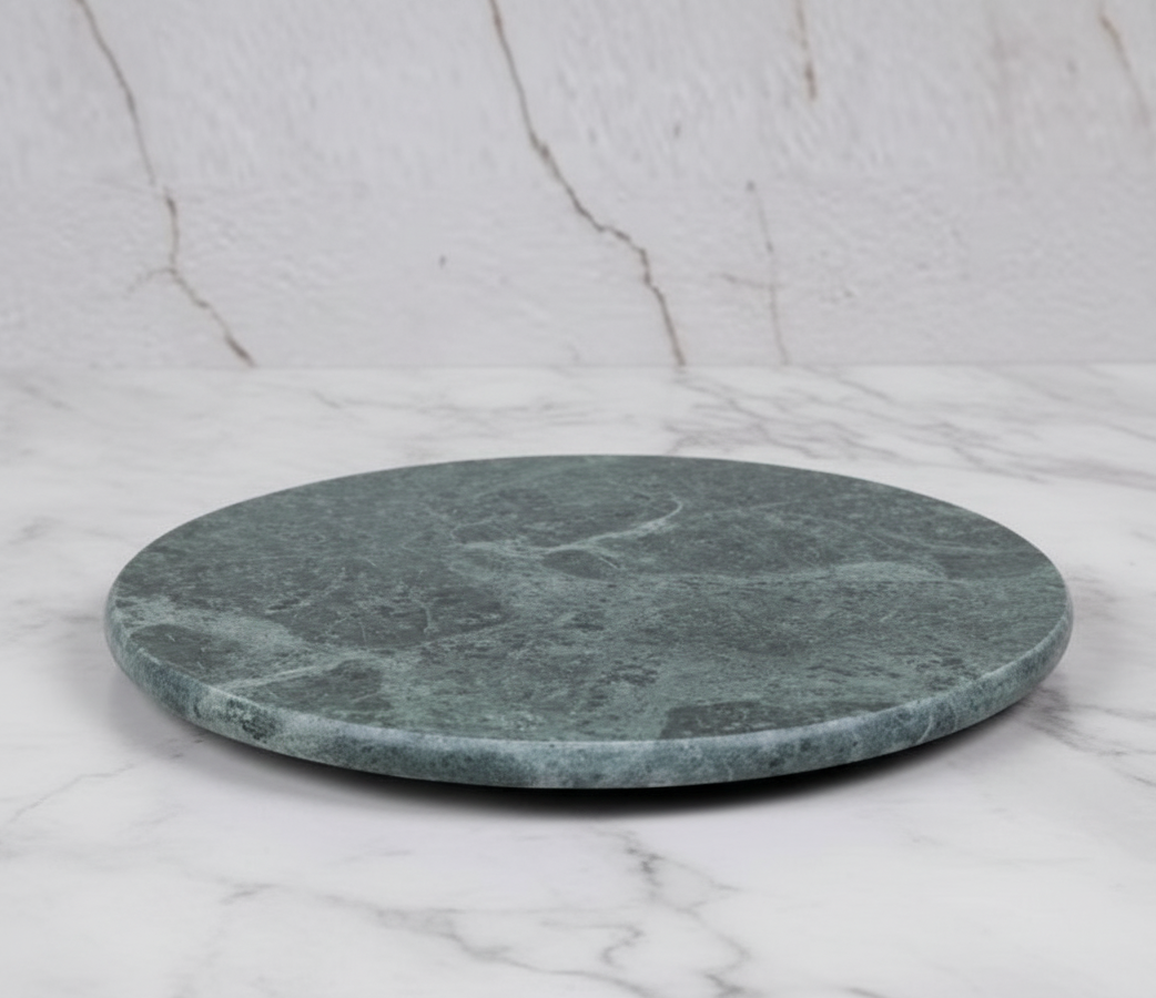 Natural Green Marble round Serving Board