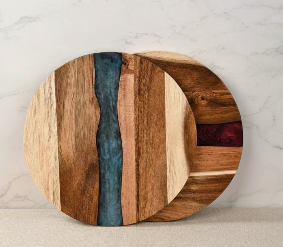 Acacia Wood with Resin Snack Board