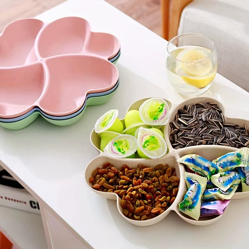 Heart Shaped Fruit Platter Creative Plates Food Storage Box Dried Fruit Nut Salads Snack Divided Candy Dessert Tray Container