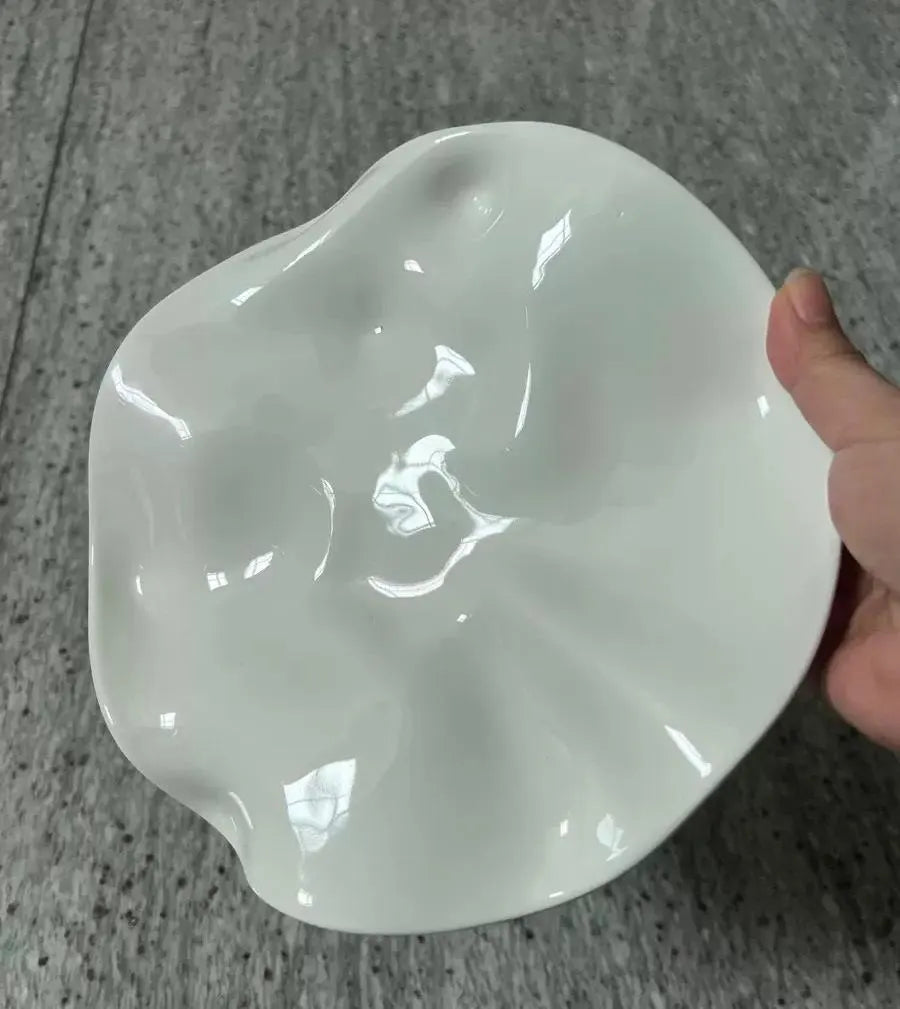 Organic Ceramic Plate — Irregular Wavy Dish for Sashimi, Condiments & Small Plates