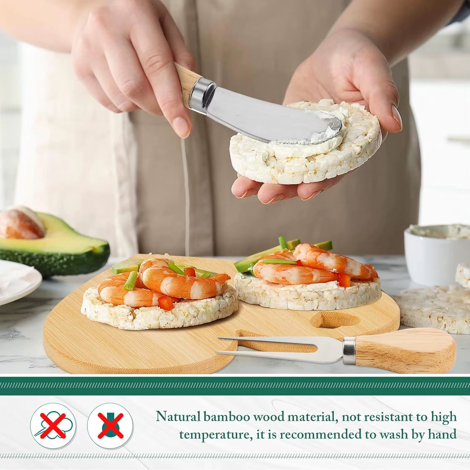 Bridal Shower Favor Heart Cheese Board Cheese Knives Wood Mini Charcuterie Board Wood Bread Cheese Serving Platter Serving Tray