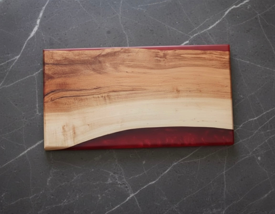 Handcrafted Maroon Maple Charcuterie Board