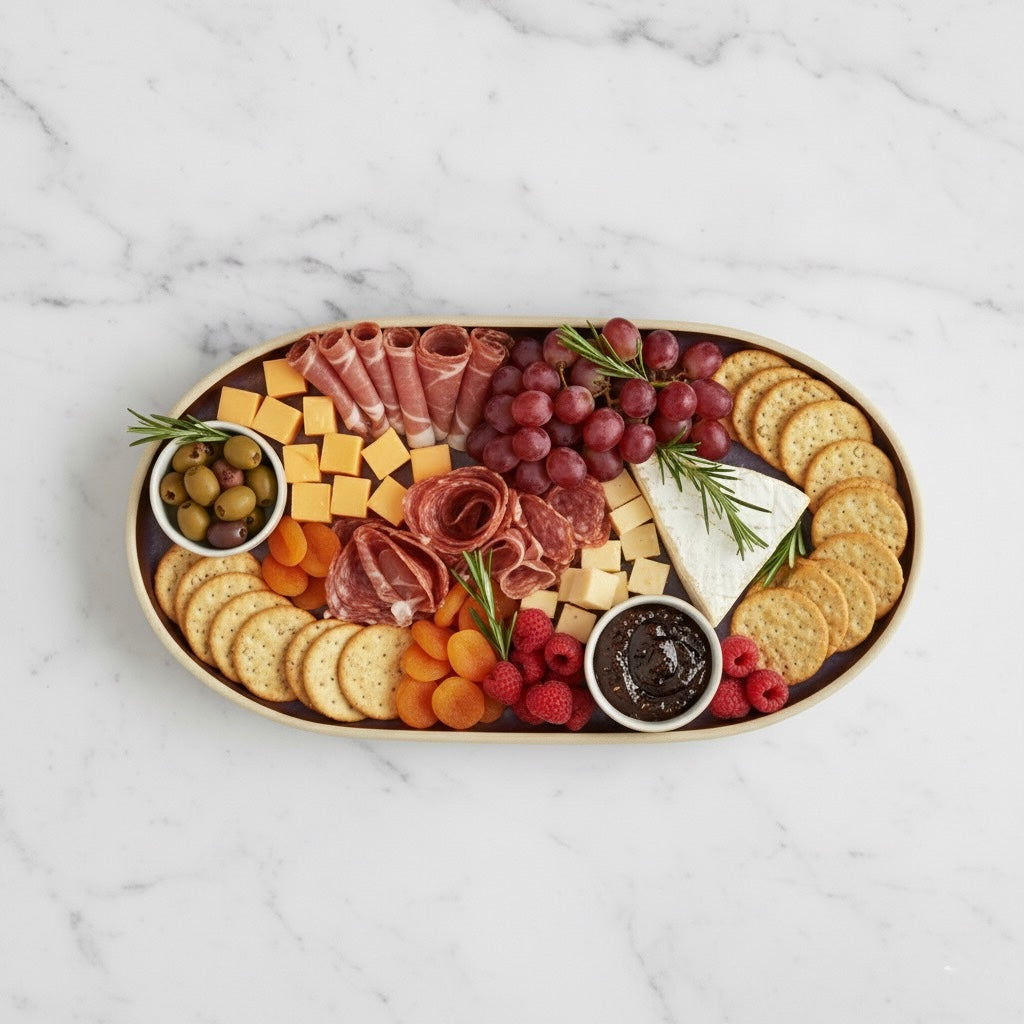 Purple Minerals Oval Serving Platter