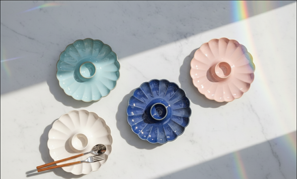 Elegant Girl Petal Snack Plate