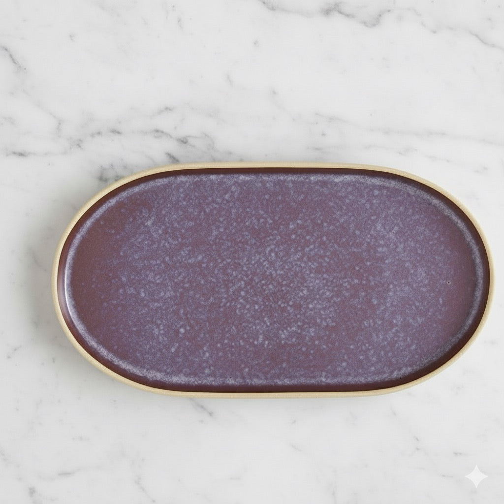 Purple Minerals Oval Serving Platter