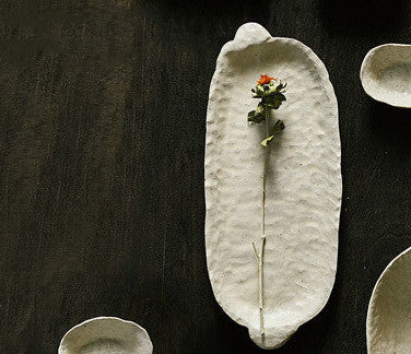 Hand Kneading Stoneware Tableware Irregular Personalized Plates