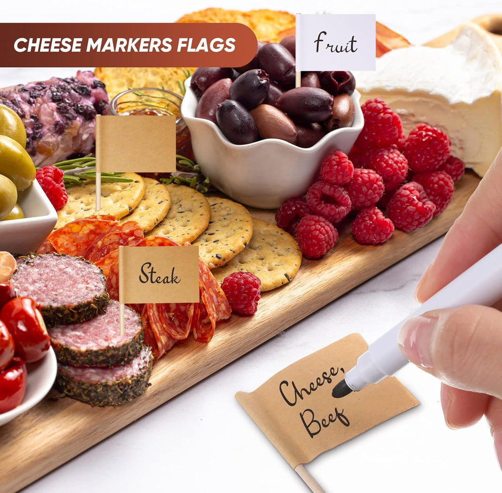 Charcuterie Board Accessories Spreader Knife Set Cheese Butter Spreader Knife Charcuterie Utensils with Wooden Handles Mini Serving Tongs Spoons Forks for Party Wedding Christmas (Gold, 20 Pieces)