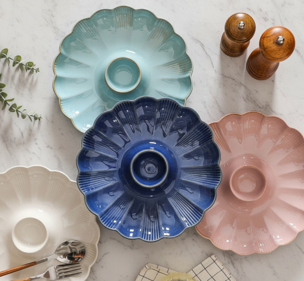 Elegant Girl Petal Snack Plate