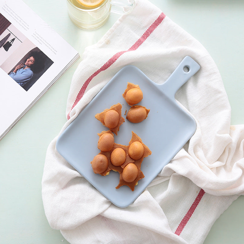 Household Fruit Plate Ceramic Tableware With Handle