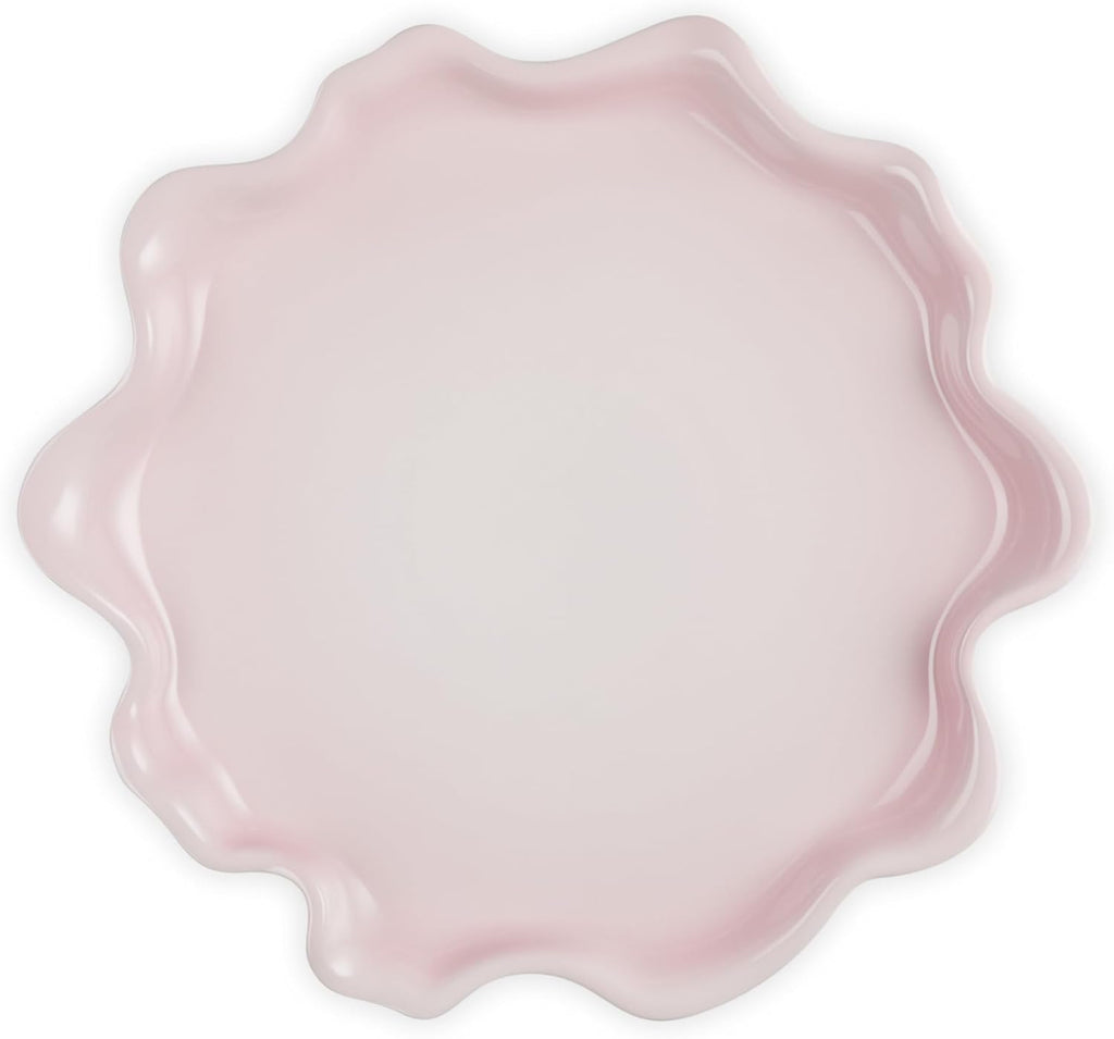 Stoneware Iris Cpllection Serving Platter, 14", Shell Pink