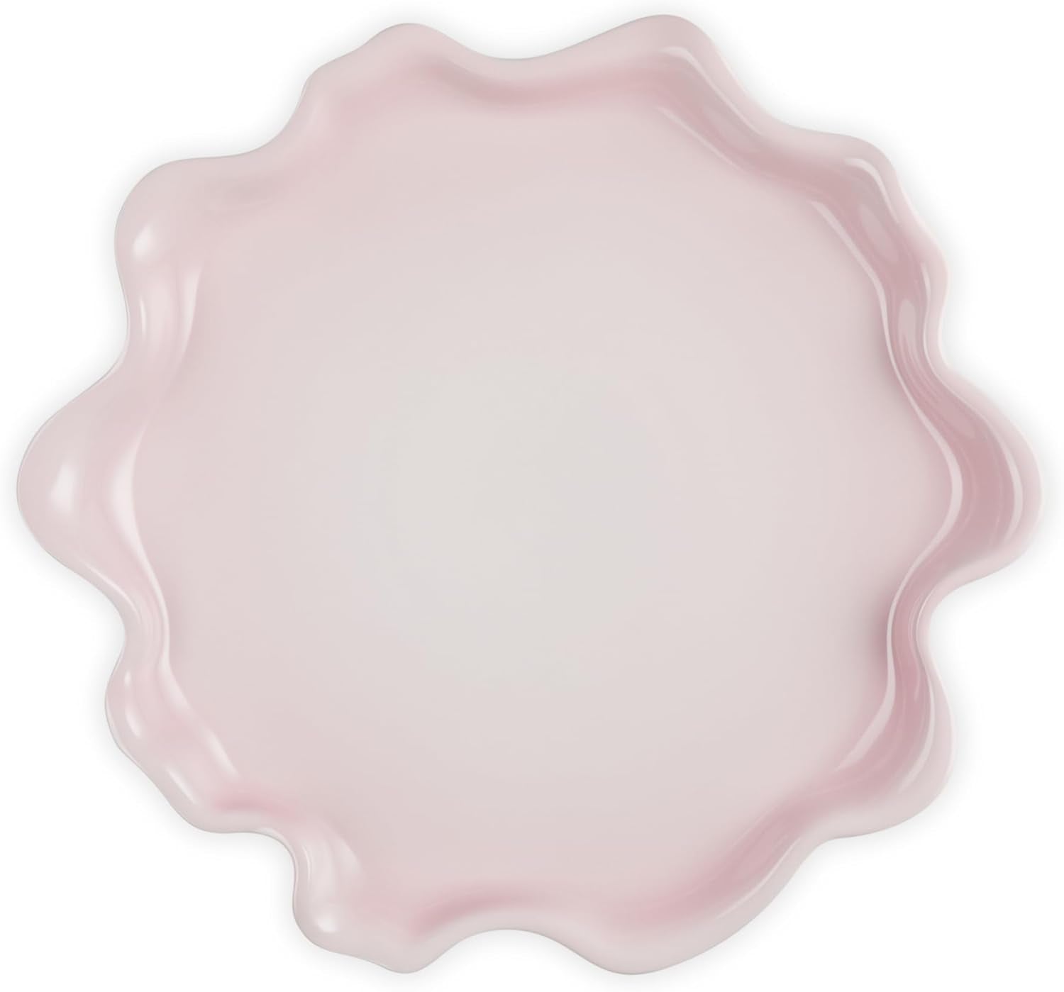 Stoneware Iris Cpllection Serving Platter, 14", Shell Pink