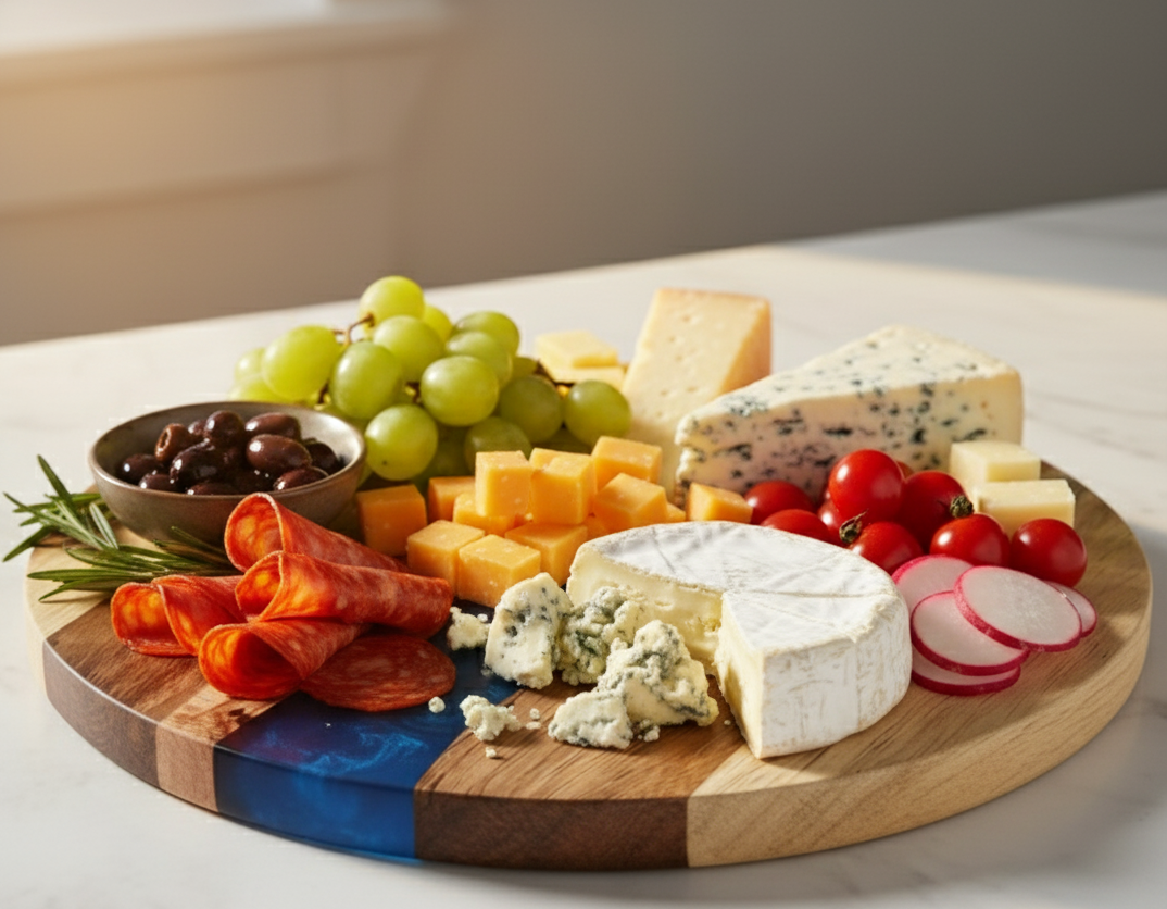 Acacia Wood with Resin Snack Board