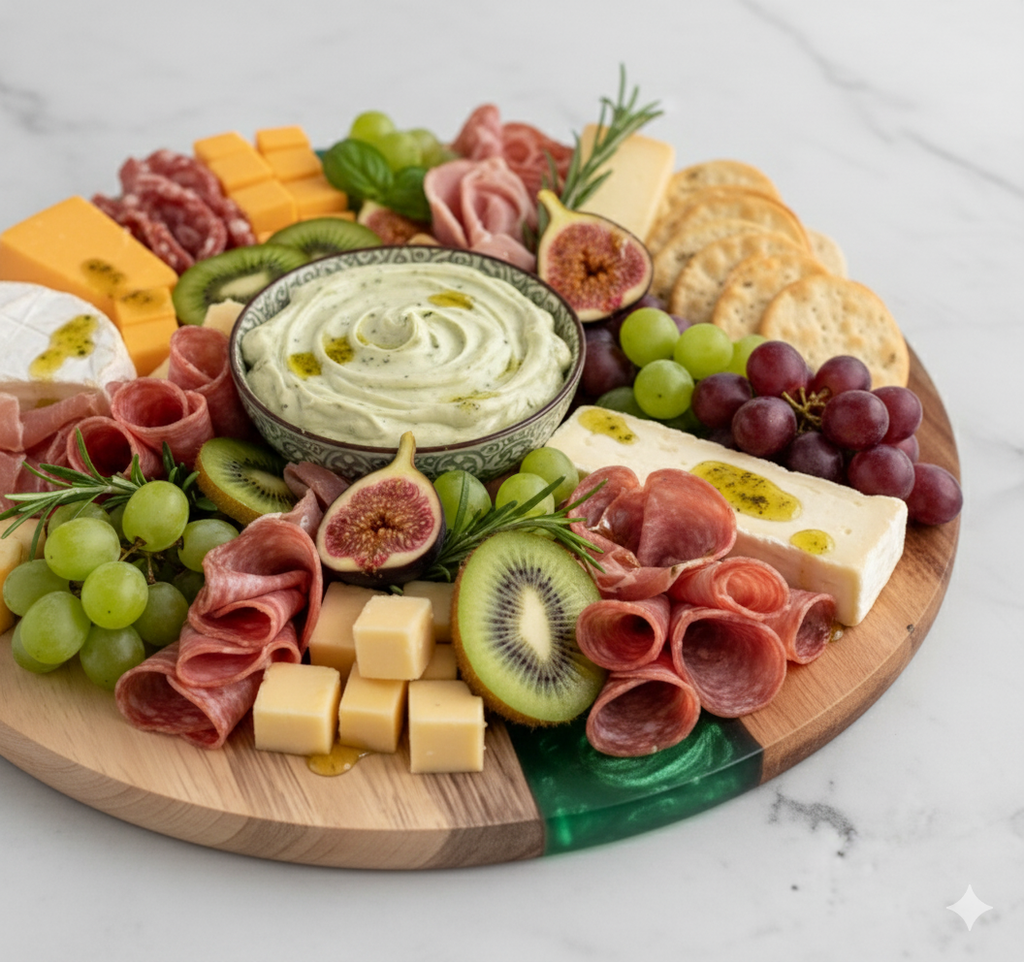 Acacia Wood with Resin Snack Board