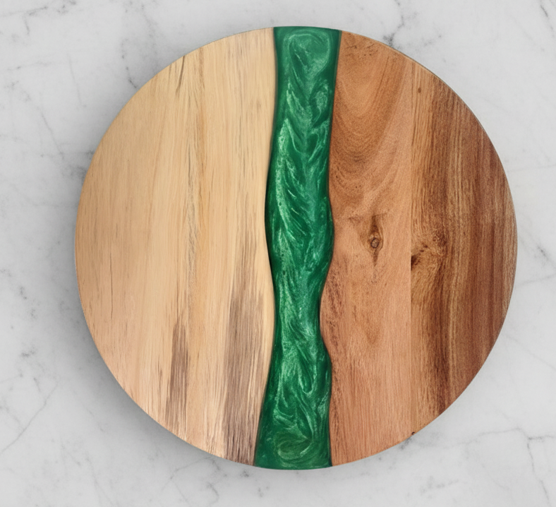 Acacia Wood with Resin Snack Board