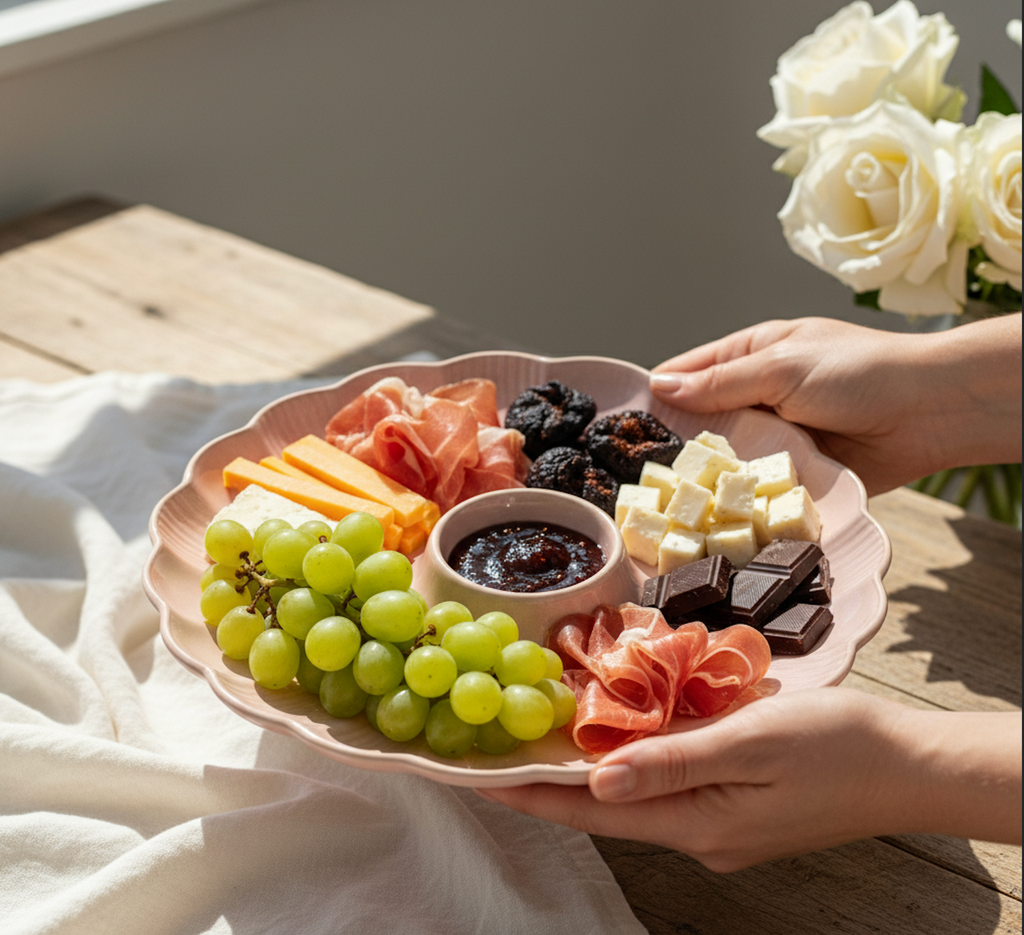 Elegant Girl Petal Snack Plate