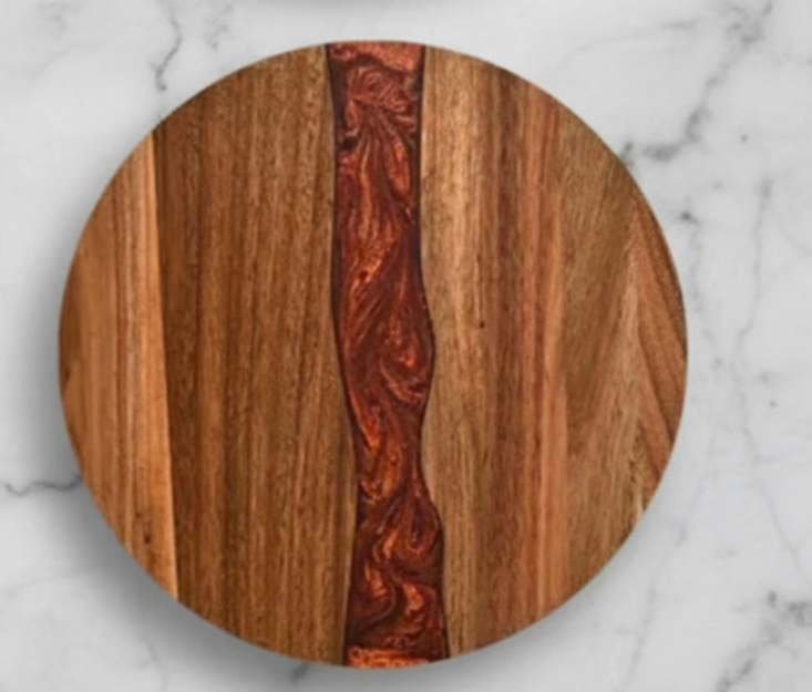 Acacia Wood with Resin Snack Board