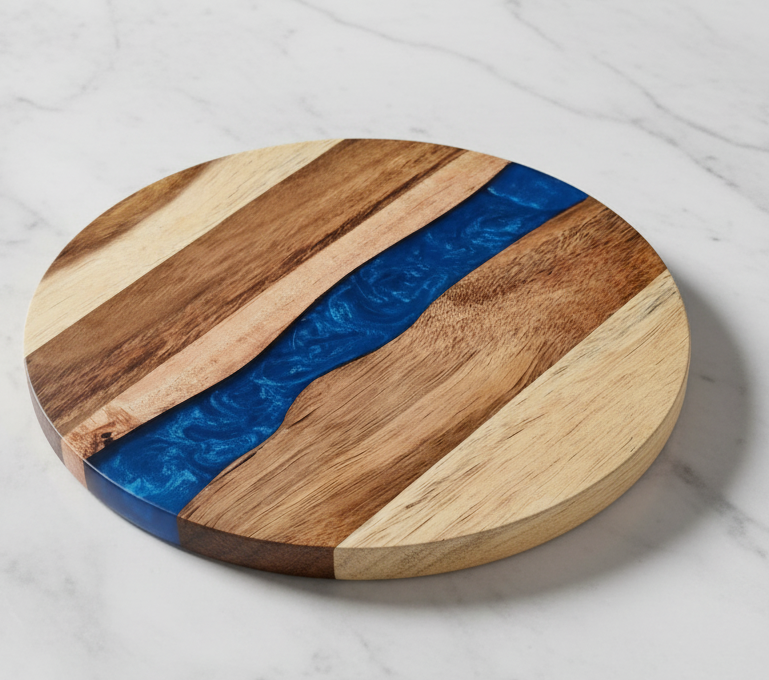 Acacia Wood with Resin Snack Board