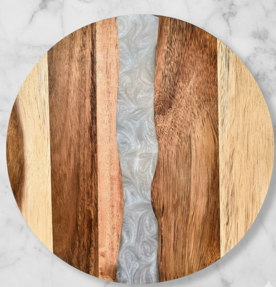 Acacia Wood with Resin Snack Board